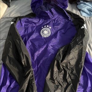 Germany Soccer Purple and Black Windbreaker Jacket